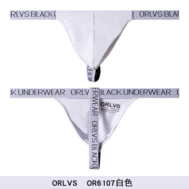 Image of Foreign trade buttocks gay four belt thong breathable bikini sports men’s t pants erotic low-rise cross-border model